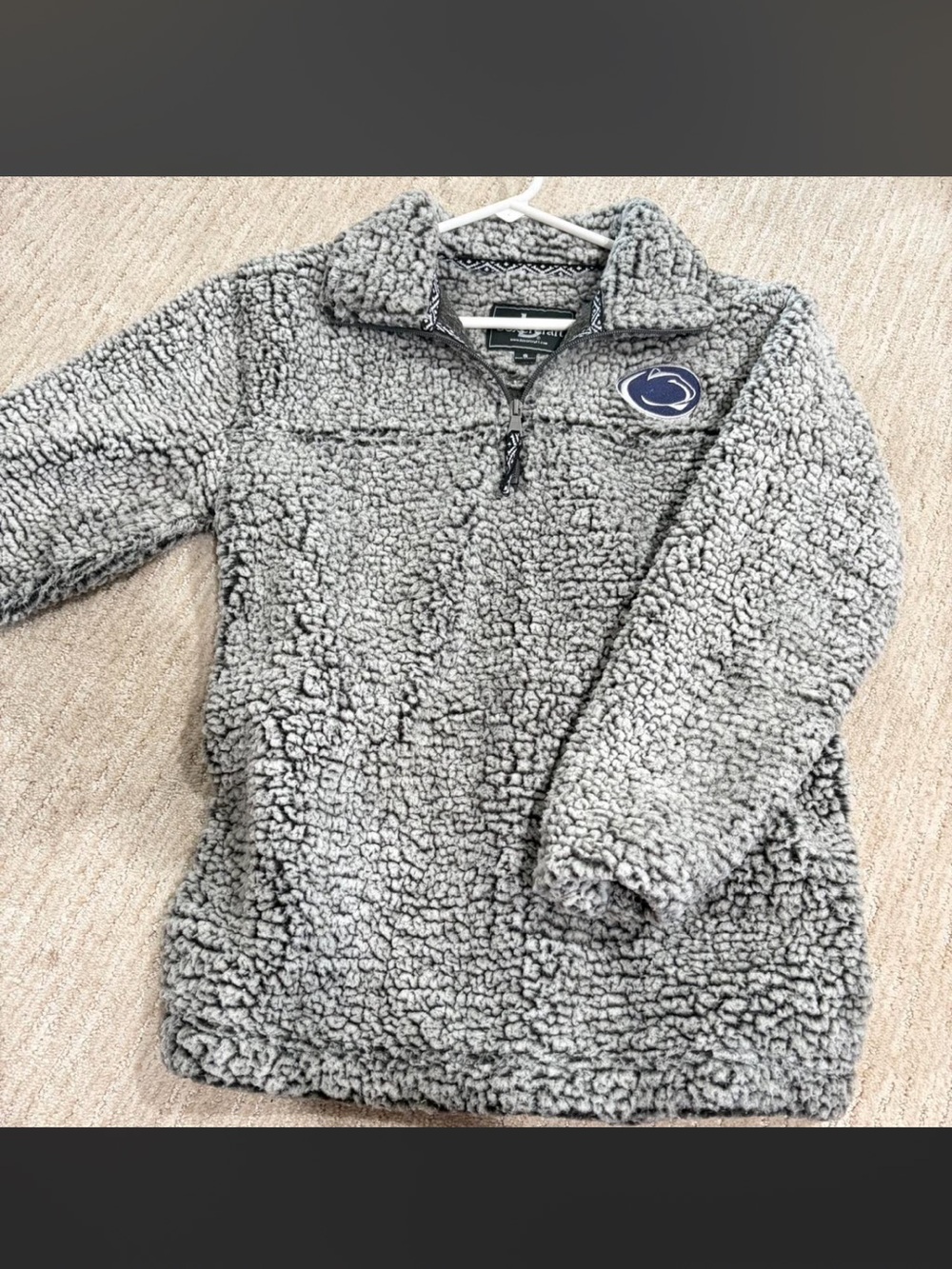 boxercraft Gray Sherpa Quarter-Zip Pullover